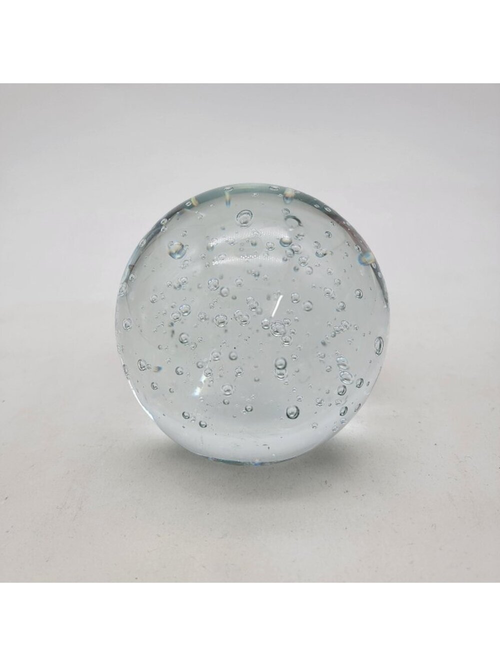 Controlled Bubbles Art Glass Paperweight